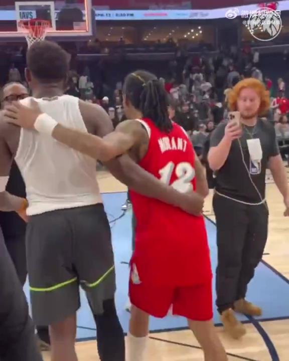 狼王&槍王惺惺相惜！華子賽后與莫蘭特相互致意！